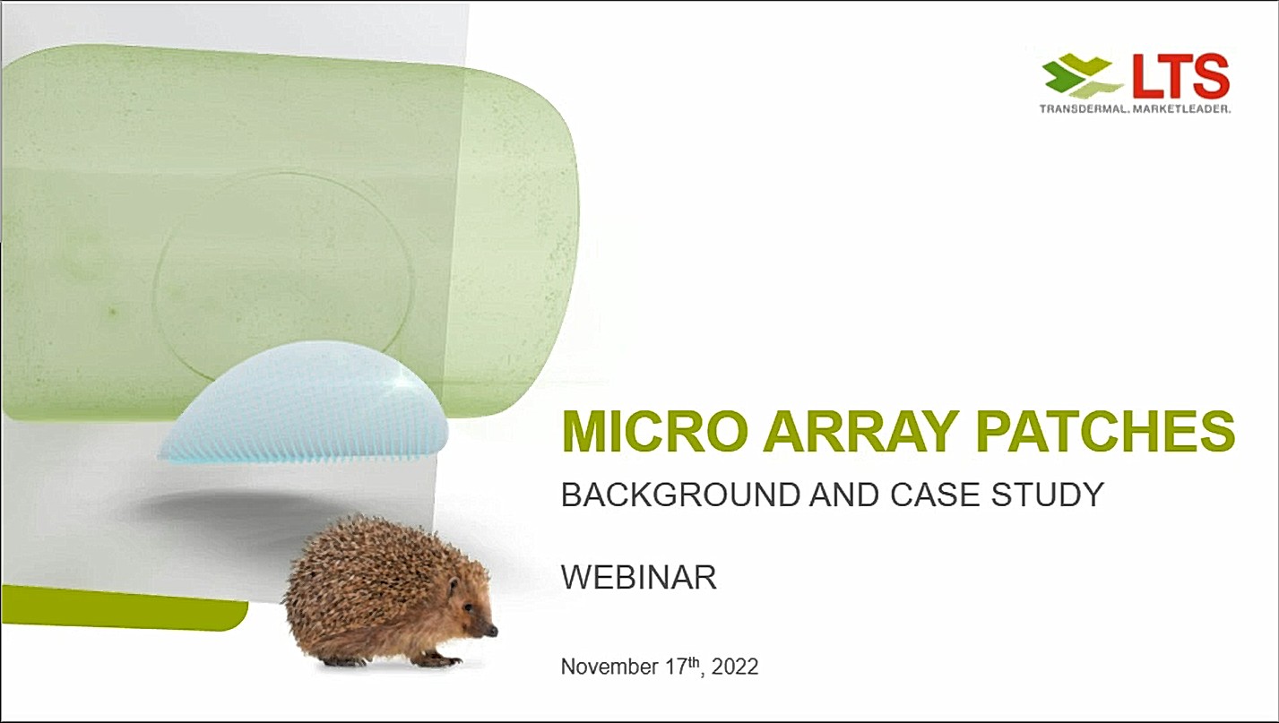 LTS-webinar: Micro Array Patches - Background and case study