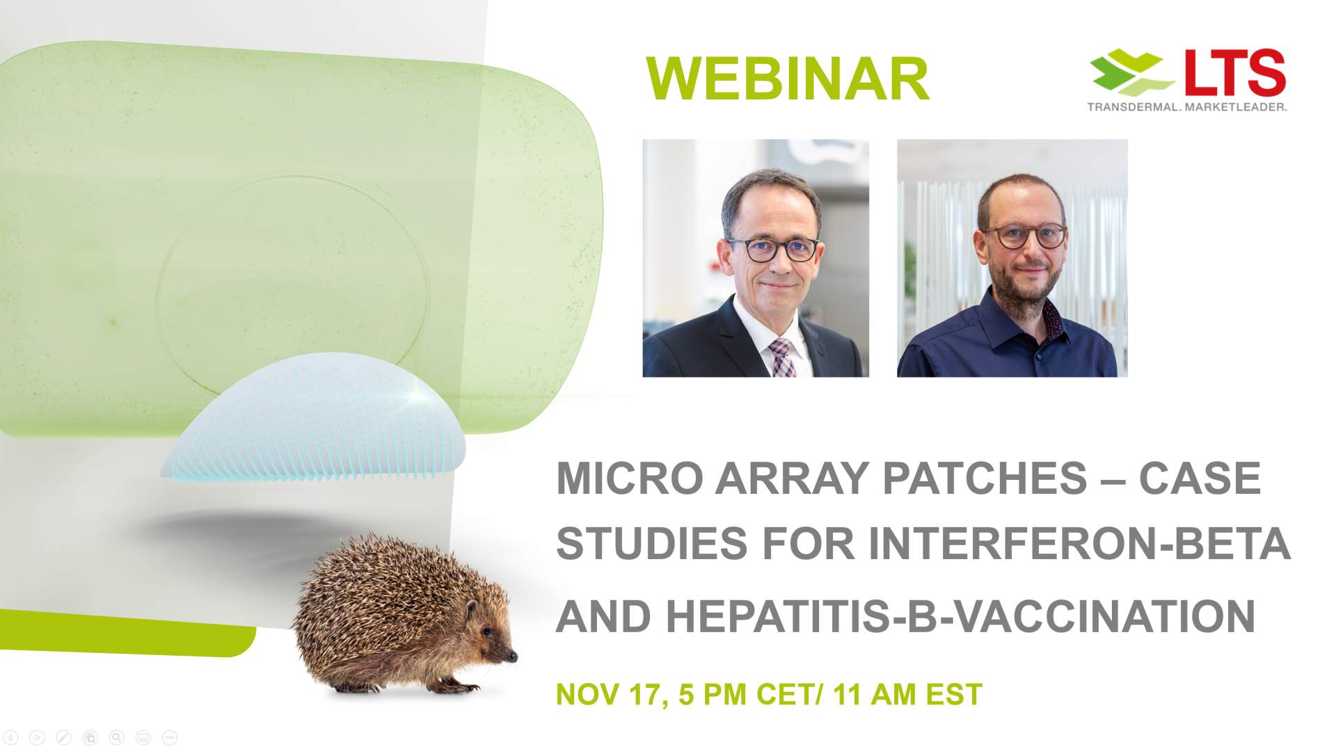 LTS Webinar: Micro Array Patches